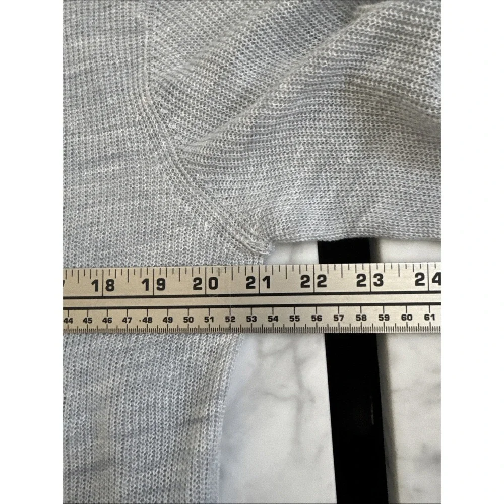 ALLSAINTS Ribbed Open Front Light Weight‎ Cardigan Powder Blue Size Large Linen